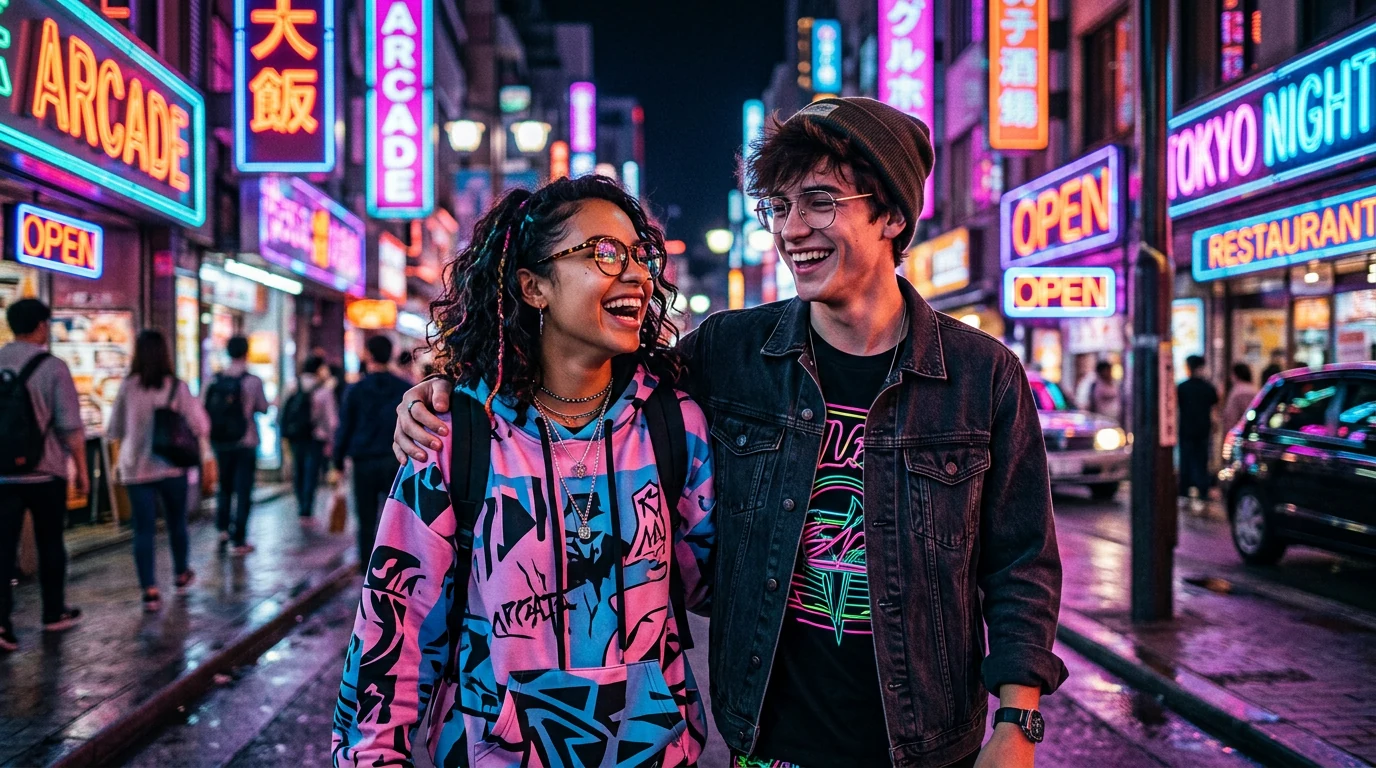 Girl and boy smiling in eyeglasses